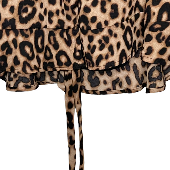 Francesca's Mi Ami Womens Slip Dress Size XXS Brown Leopard‎ Cheetah Print New - Picture 5 of 7